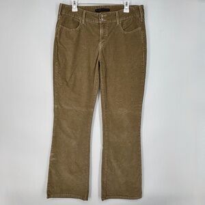 Levi's Womens Size 12 Slender Boot Cut Jeans 526 Tan Corduroy Flap Pockets